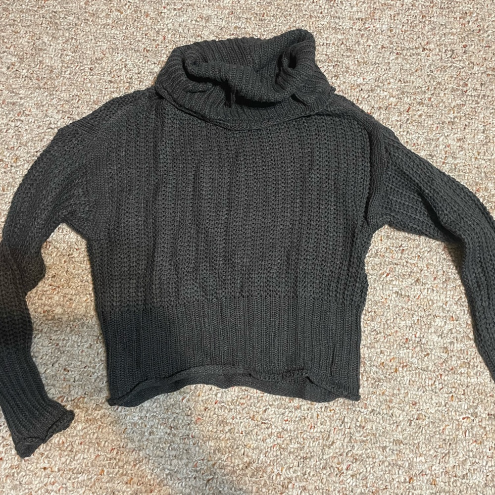 Grey turtleneck sweater
